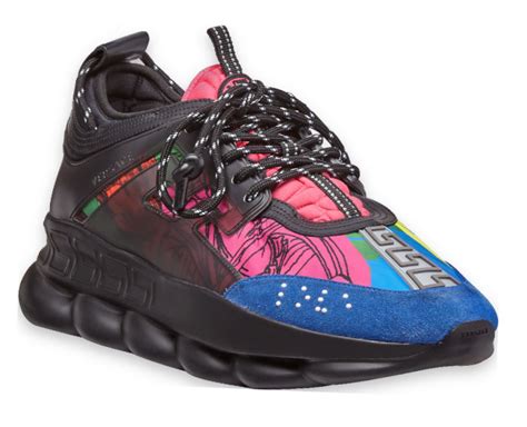 versace chain reaction multicolor on feet|Men's Designer and Luxury Sneakers .